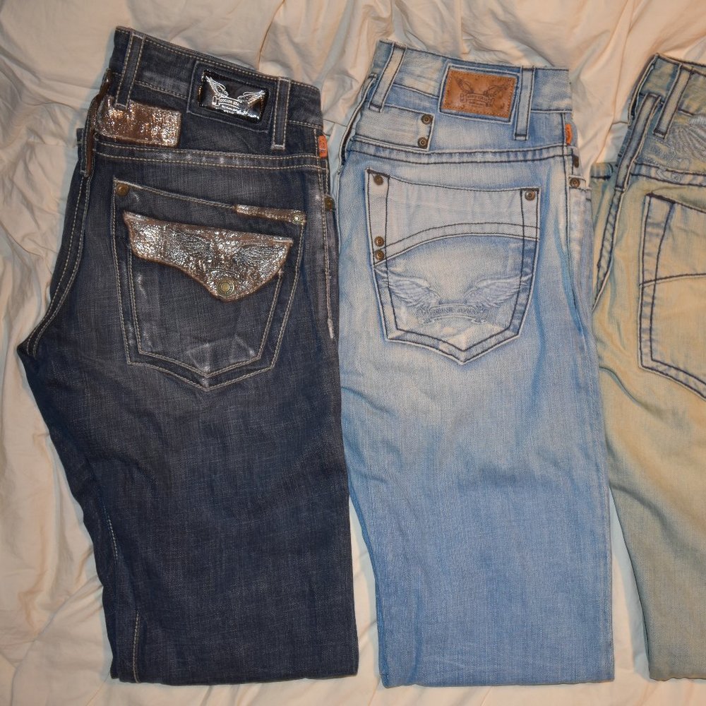 pick from 3 Robins Jeans high end thick waist size 29 for all 3 pairs